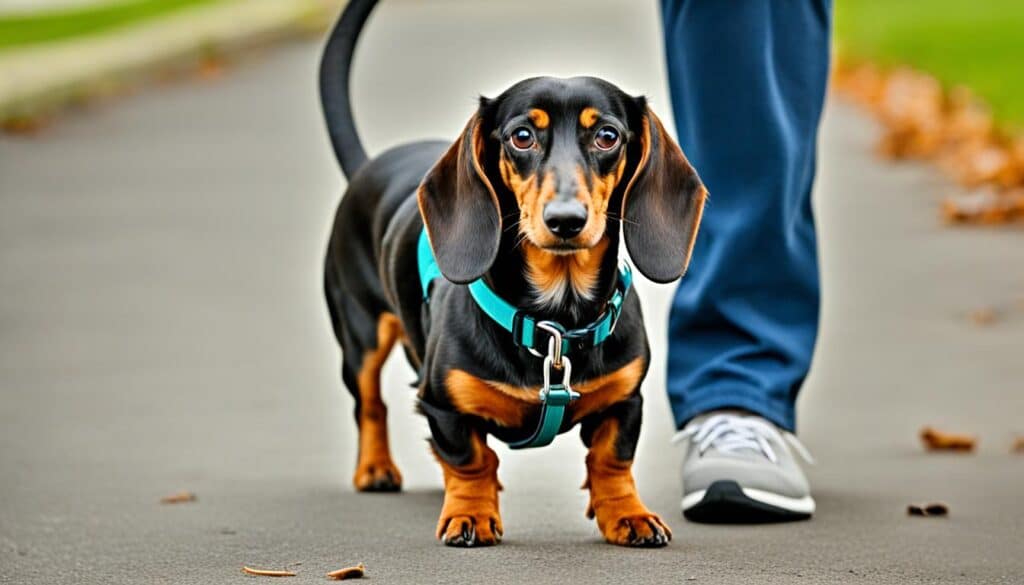 How do you discipline a stubborn Dachshund?