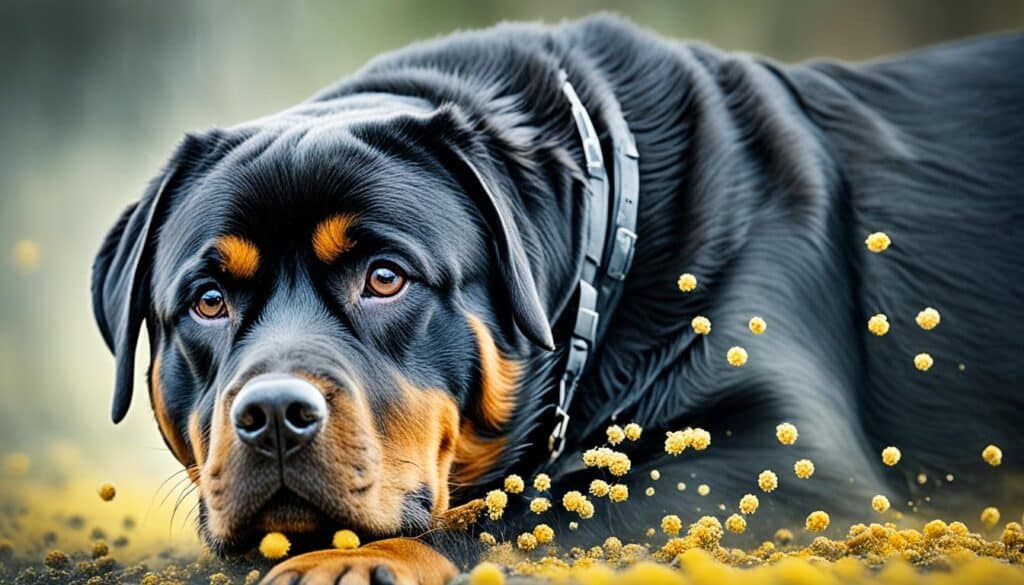 parasites and allergies affecting Rottweiler coat health